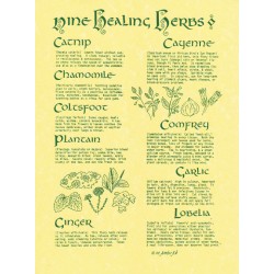Nine Healing Herbs  Pagan Poster
